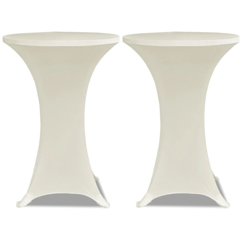 

Mantel Cubierta Elástica de Mesa Alta 2 Unidades Ø80 cm Crema - Crema - Vidaxl