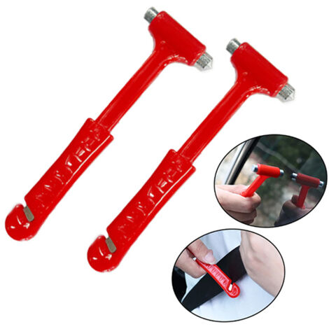 2 Marteaux de sécurité de voiture, coupe-ceinture de sécurité, brise-vitre, outil de sauvetage de voiture, Mini marteau d'urgence pour sauver des vies