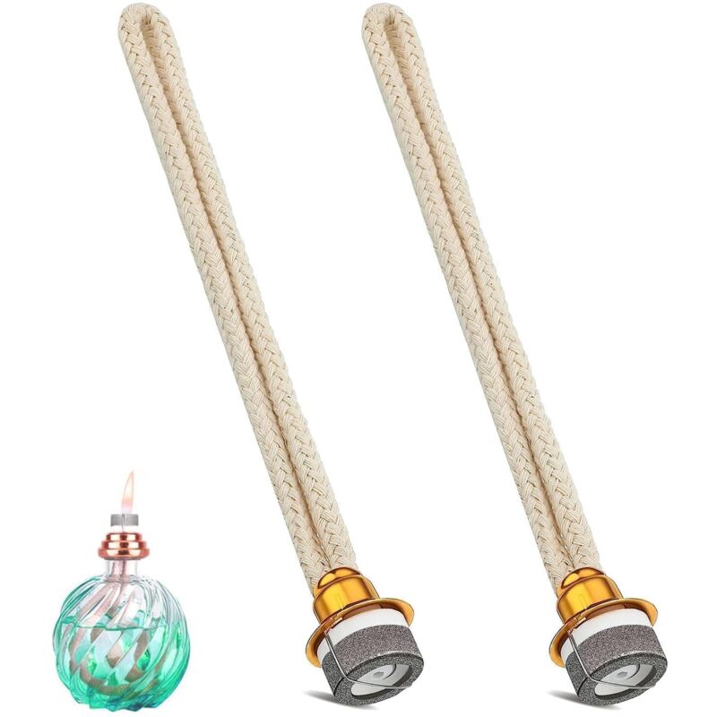 2 Mèches de Lampe à Huile, Mèche de Rechange Lampe d'Aromathérapie 18mm Mèche Brûleur Catalytique Durable et Sûr Remplacement Lampe D'huile de Parfum