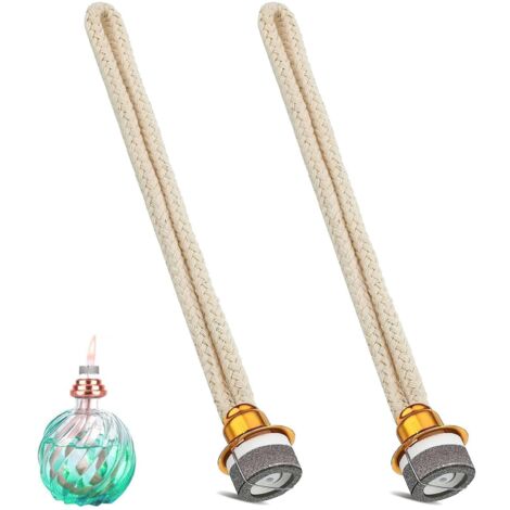 2 Mèches Catalytiques Dorées Pour Lampe à Parfum - 18mm - Brûleur Aromathérapie Maison