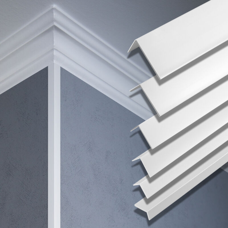 Hexim - 2 Meter Winkelleiste pvc Kunststoff Effector f Profile: 10x10mm - F19