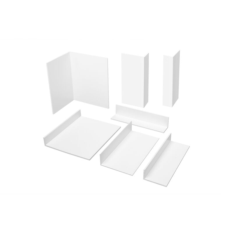 2 mètres Profilés d'angle Angle inégal Sélection 3-4mm pvc hj: 160x80x3mm - 342