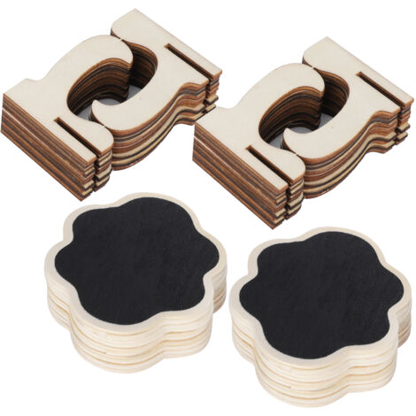2 Mini Tableaux Noirs en Bois pour Mariage et Fêtes - Cartes Décoratives Petits Ardoises