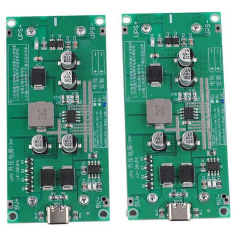 2 modules charge batterie lithium 18650 15W 3A 12V carte UPS convertisseur
