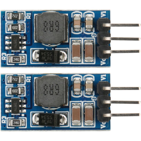 2 Modules DC-DC Convertisseur élévateur 7W pour LED Moteur, entrée 2.6-5.5V sortie 5V 6V 9V 12V avec broches ND0412SA
