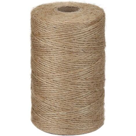 2 morceaux de corde de 100 m, corde naturelle marron pour tableaux de jardin, plantes, loisirs créatifs