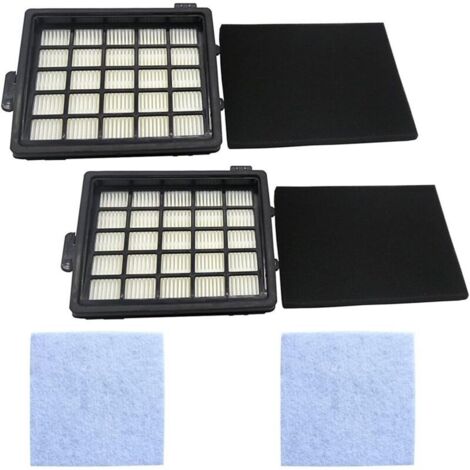 2 morceaux Filtre HEPA pour aspirateurs Philips (fc8071/01) avec moteur filtre d'entrée