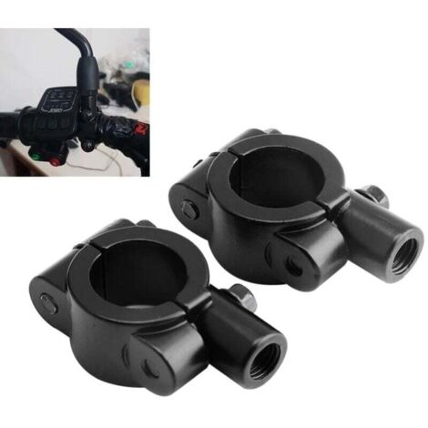 2 morsetti di montaggio per specchietto retrovisore per manubrio moto φ22mm