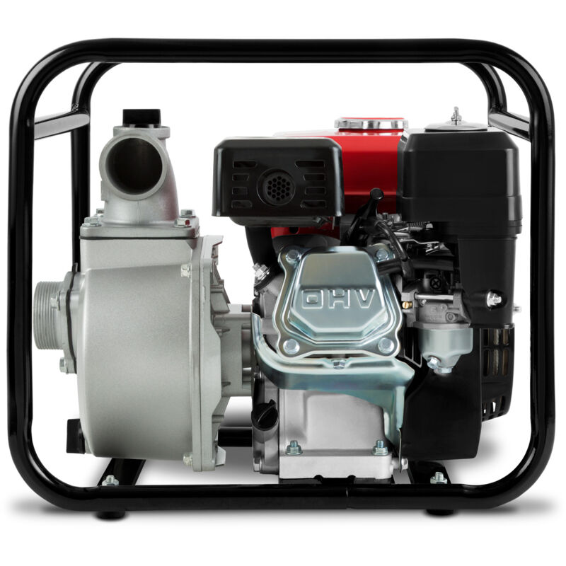 EBERTH 3 Motobomba 60.000 l/h, 6,5 CV Motor a gasolina, Conexión de 3  pulgadas, 30m Altura de entrega, 7m Altura de succión, Arranque rectractil  Estanques y jardines de agua Decoración de exterior