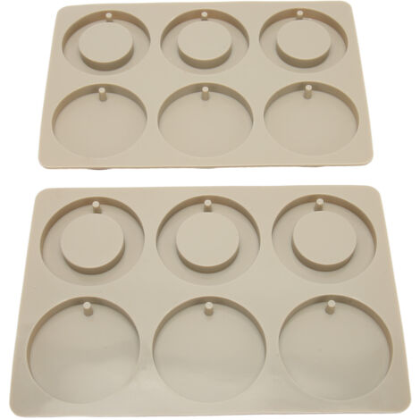 2 Moules en Silicone pour Bougies et Savons - 6 Cercles pour DIY, Aromathérapie et Plâtre