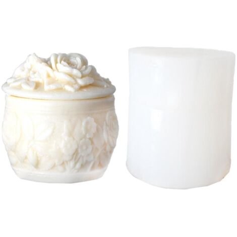 2 moules en silicone pour résine cristal, motif rose d'anniversaire, moule pour boîte de rangement décorative