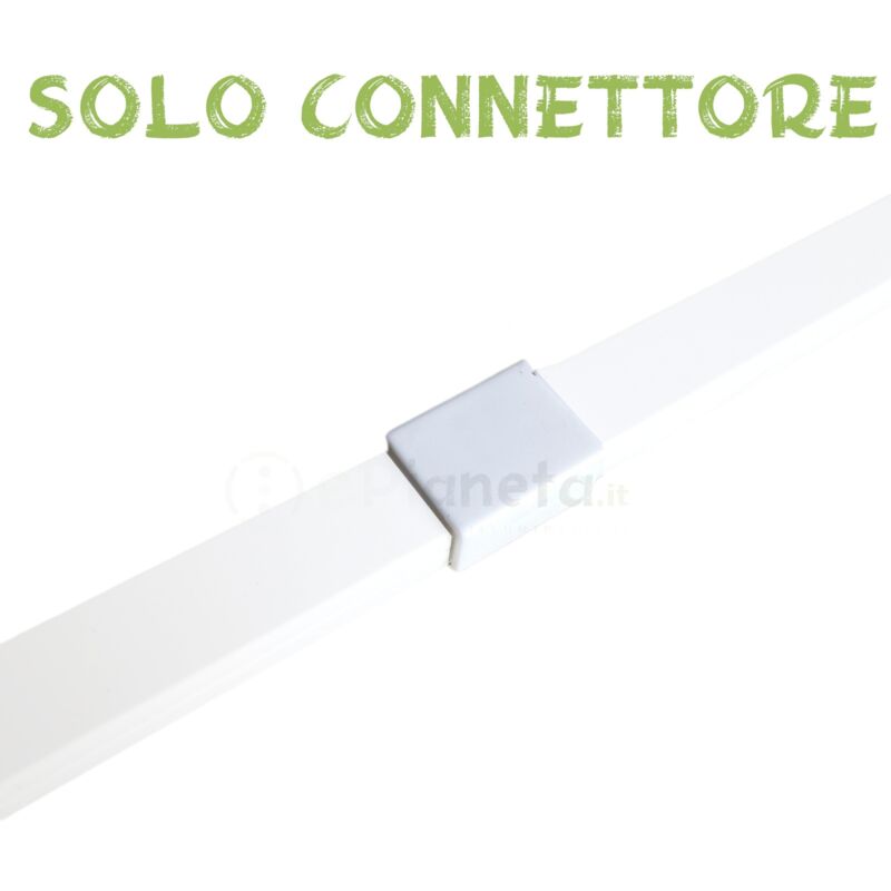 2 mt Canalina per cavi elettrica 25x16 mm in plastica passacavi bianco coprifili a parete con copertura solo connettore