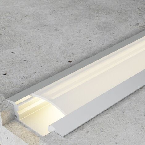 2 MTR Perfil Aluminio de empotrar tiras led