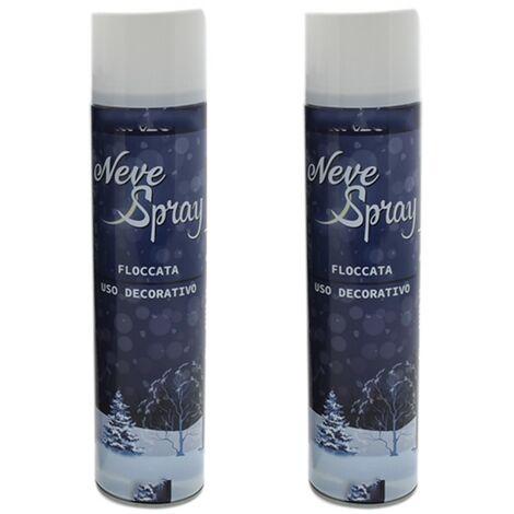 2 Neve Spray max bomboletta 600 ml per decorazioni albero di natale presepe vetri finestre casa vetrine artificiale