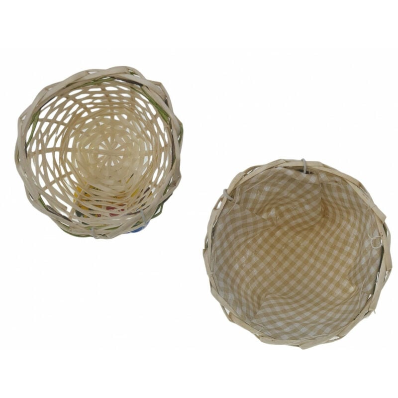 

2 nidos de mimbre para canarios. ø 11 cm . para pájaros