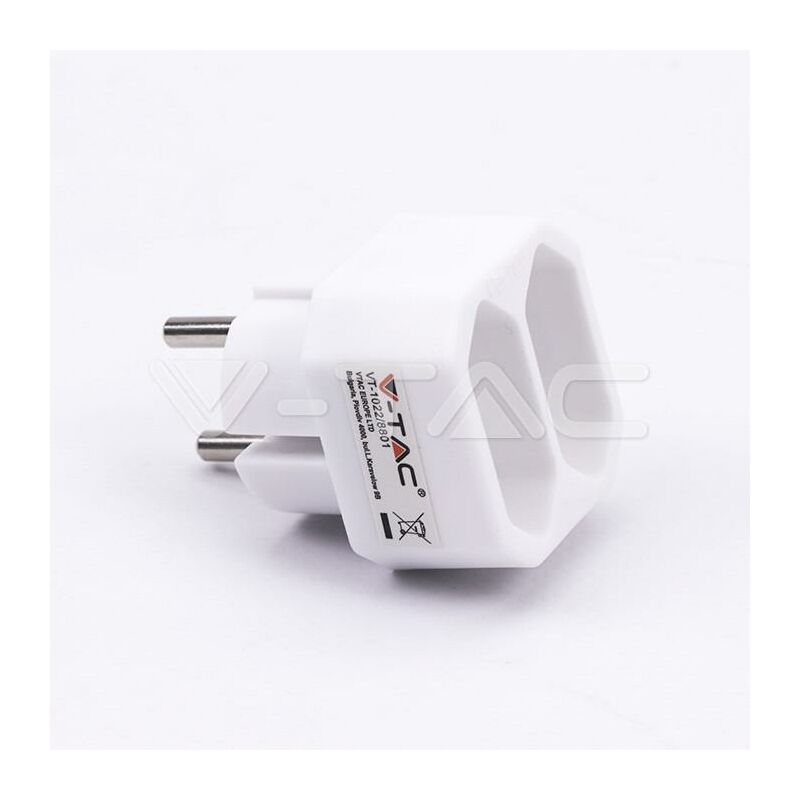 Image of 2 outlet adapter 2.5A white label + poly bag