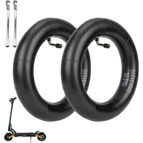 2 Pack 10x2.5 Replacement Inner Tubes with 90 Degree for Nanrobot D4 Plus D6+ Gotrax Gmax Ultra Mantis 10 Pro SE Kugoo M4 Zero 10X VSETT Scooter