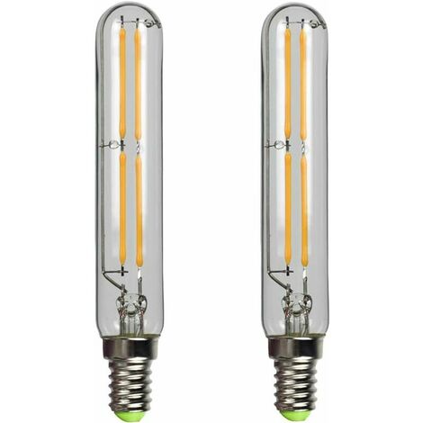 2 Pack 4W T20 LED Filament Bulb E14 Edison Small Base Warm White 2700K