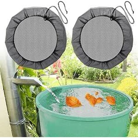 2-Pack Adjustable Protective Nets for Rain Barrel Ø90 cm – Anti-Mosquito