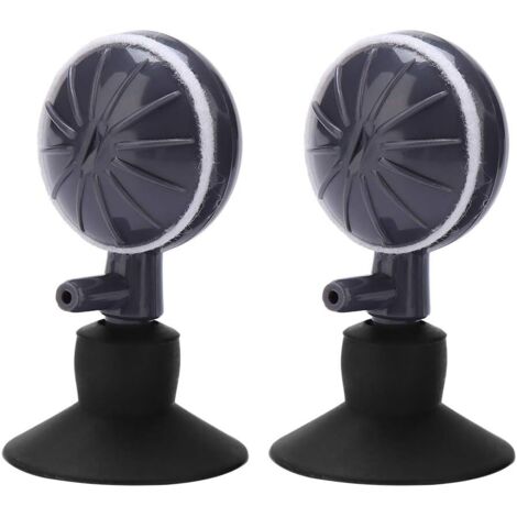 2 Pack Adjustable Rotating Bubble Air Stones - Oxygen Diffuser with Suction Cups - for Aquariums - Hydroponic Pump