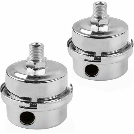 2 PACK Air Compressor Silencer Filter, Metal Air Compressor Intake Filter Sound Muffler Silencer for Air Compressor, Silencer, Fliter (1/2 PT 20MM)
