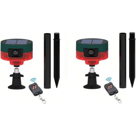 2 Pack Alarme Détecteur de Mouvement, Solaire 360°, Sirène 129db, Étanche IP65, Extérieur