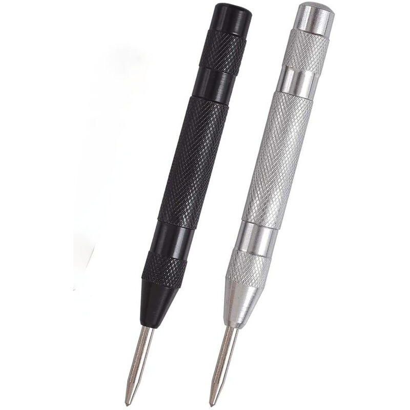 2-Pack Automatic Center Punch, Spring Loaded Center Punch, Adjustable Tension