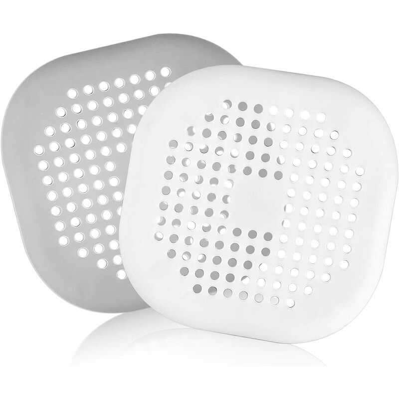 2 Filtri Scarico In Silicone Per Doccia E Lavello - Acchiappa Capelli Antiscivolo, 11x11 Pollici - Foto 5