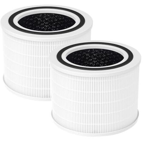 2 Pack Core 200S Filter Compatible with LEVOIT Core 200S Air Purifier, 3-in-1 H13 True HEPA Filter, High-Efficiency Activated Carbon Replacement Core 200S-RF Replacement Filter, White