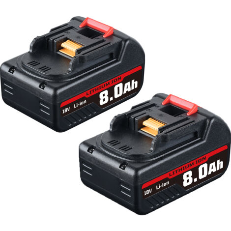 2 pack de batterie de remplacement Makita 18 V 8,0 Ah, compatible avec la batterie Makita BL1860B BL1850B BL1840B BL1825 BL1830B BL1815 BL1820