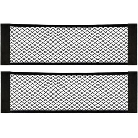 [2 Pack] Filet Coffre Voiture, Filet de Rangement de Coffre, en Nylon, Grande Taille 80 x 25 cm, Bouteilles, épicerie, Rangement Ajouter sur Les organisateurs pour Le Camion de Voiture