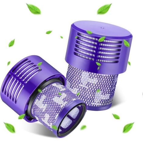 2 Pack Filtre pour Dyson V10 SV12 Cyclone Series, Compatible pour Dyson V10 Absolute, V10 Animal, V10 Motorhead  DY-969082-01