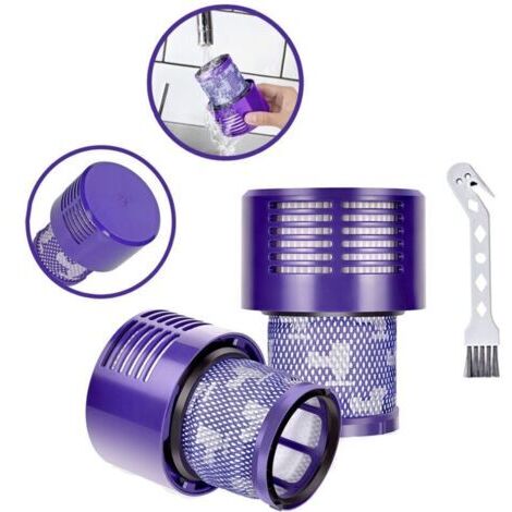2 Pack Filtre pour Dyson V10 SV12 Series,Motorhead Aspirateur sans Fil Remplacer DY-969082-01，V10 Filtre Compatible pour Dyson Cyclone V10 Absolute, Animal, Total Clean