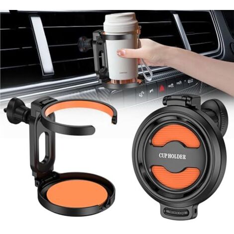 2 Pack Foldable Adjustable Car Cup Holders, Car Air Vent Mount for Soft Drinks, Coffee and Tea (2 Pack)