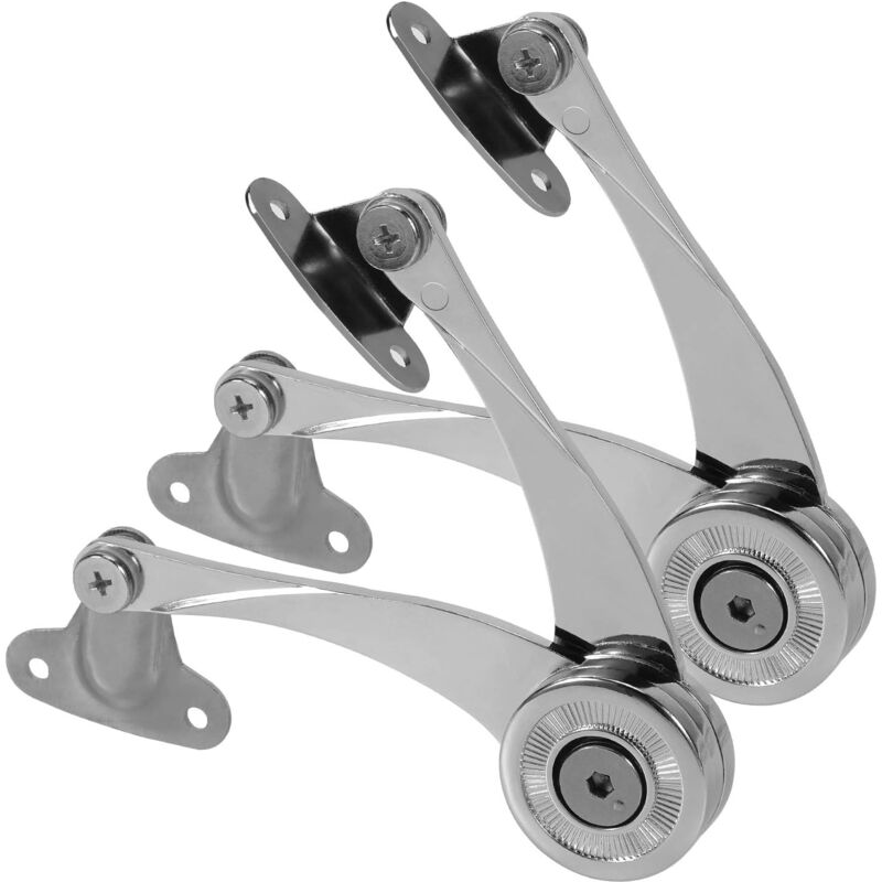 2-Pack) Folding Support Hinge, charnières de porte de placard, Lid Support Hinge Damper Buffer Soft Close Kit