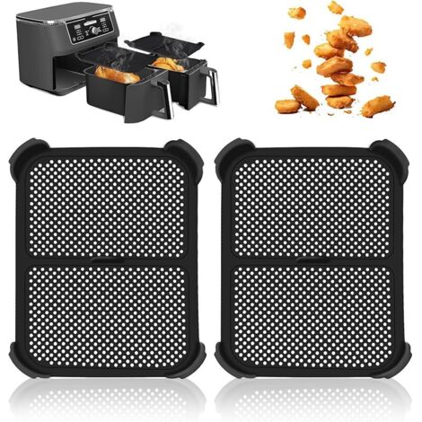 2 Pack Grille Anti Projection pour Air Fryer Ninja AF400EU & AF45EU, Silicone Protections Anti-éclaboussures Accessoires pour Ninja Foodi 7.6L,Contre Les Projections de Graisse