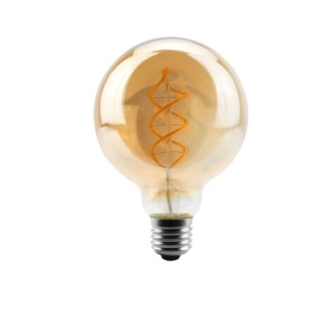 2 Pack Home Lighting, Retro LED Spiral Filament Bulb E27 4W AC220V G95 Vintage Edison Lamp(G95 E27)