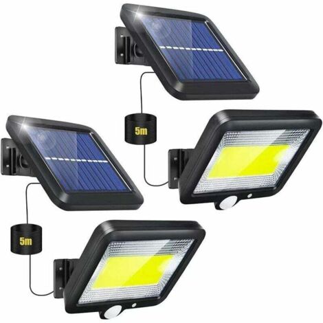 (2 Pack) Lighting, Solar Lights, Outdoor Solar Lights, 100LED Outdoor Solar Lights with Motion Sensor Outdoor LED Lights with Sensor Waterproof Wireless IP65 Floodlights