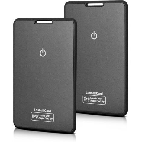2-pack of tracking cards for wallets – Compatible with the "Where is" app (iOS only, Android not supported), IP67-certified, slim smartcard (non-rechargeable) for wallets, suitcases and smartphones