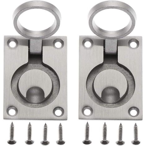 2 Pack Poigne De Trappe Casier De Trappe Cabinet Cach Poigne En Acier Inoxydable Casier Marin De Trappe De Yacht De Bateau Avec 8pcs Vis De Montag