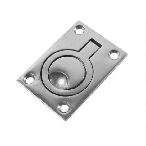 2 Pack Poignée de Trappe Caché Poignées Bateau en Acier Inoxydable Anneau de Levage Meubles avec Vis