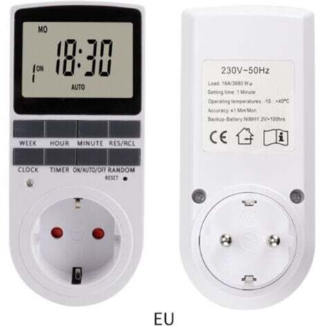 (2 Pack) Programmable Digital Plug with Countdown Timer, Daily/Weekly Digital Timer, Programmable Electrical Plug with LCD Screen and Anti-Theft Random Mode