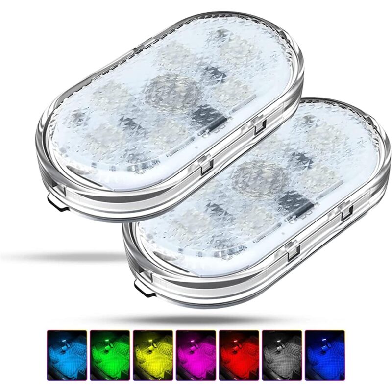 Image of 2-Pack RGB Car Interior Lights, Touch&hellip;