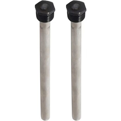 2 Pack RV Anode Rods for Water Heater, 3/4" NPT Thread, Safe to Use, Rustproof, Magnesium Material, Silver