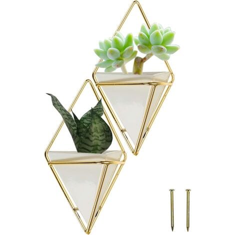 main image of "2 Pack Small Hanging Planter Vase & Geometric Wall"