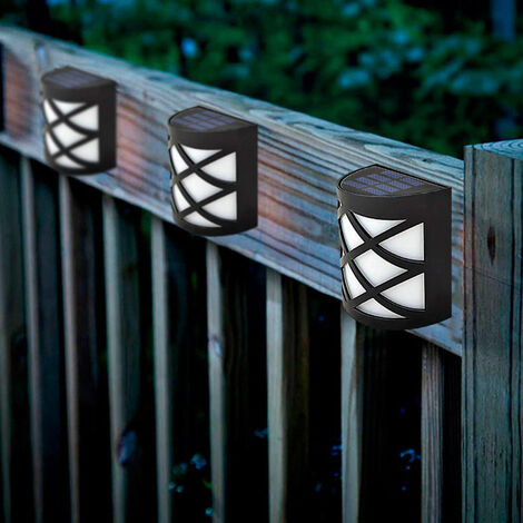 luminar outdoor solar led fence light