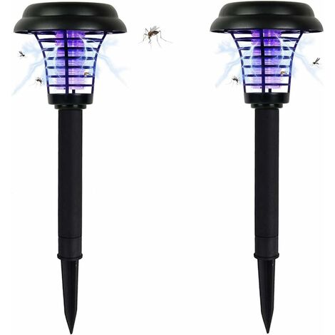 2 Pack Solar Repellent Lights for Outdoor,Mosquito Killer,Electronic Bug Killer,Mosquito Killer,Bug Killer,Worm Killer,Mosquito Killer and Garden Lighting(Path UV Light)