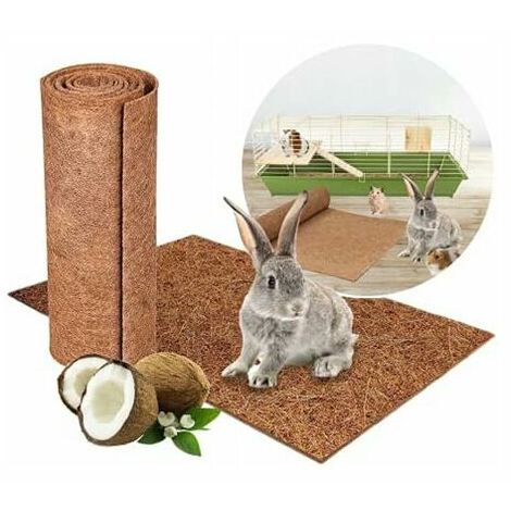 2 Pack Tapis Pour Rongeurs 100 % Fibres De Coco 40 X 100 Cm / 5-8 Mm, Convient Comme Couverture De Sol Pour Lapins, Cochons D'inde, Hamsters, Dègues, Rats Et Autres Rongeurs – Tapis Pour Rong
