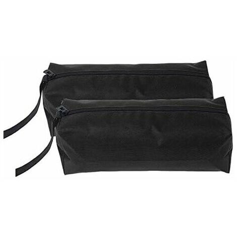 2 Pack Tools Organizer Pocket Canvas Small Tool Bag Multi-Purpose Heavy Duty Tool Pouch Tote Bags with Hanging Loop for Wrenches, Screwdrivers, etc (S, Black)