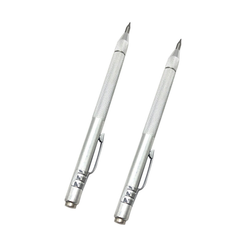 2 Pack Tungsten Carbide Tip Scriber, Aluminium Etching Engraving Pen with Clip and Magnet